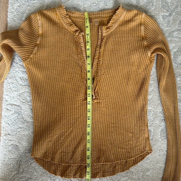 Free People Colt Long Sleeve Waffle Knit Henley - Picture 6 of 6